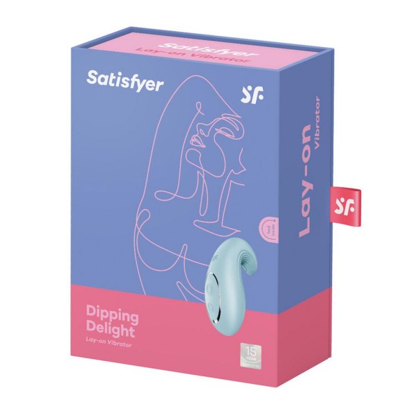 Satisfyer dipping delight vibrador lay-on azul claro 1un