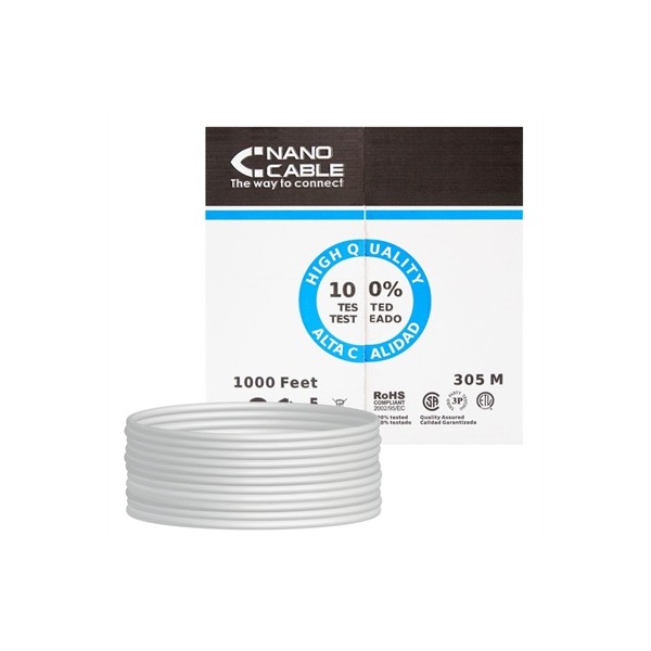 Nanocable bobina cable rj45 cat5 ftp rigido 305m